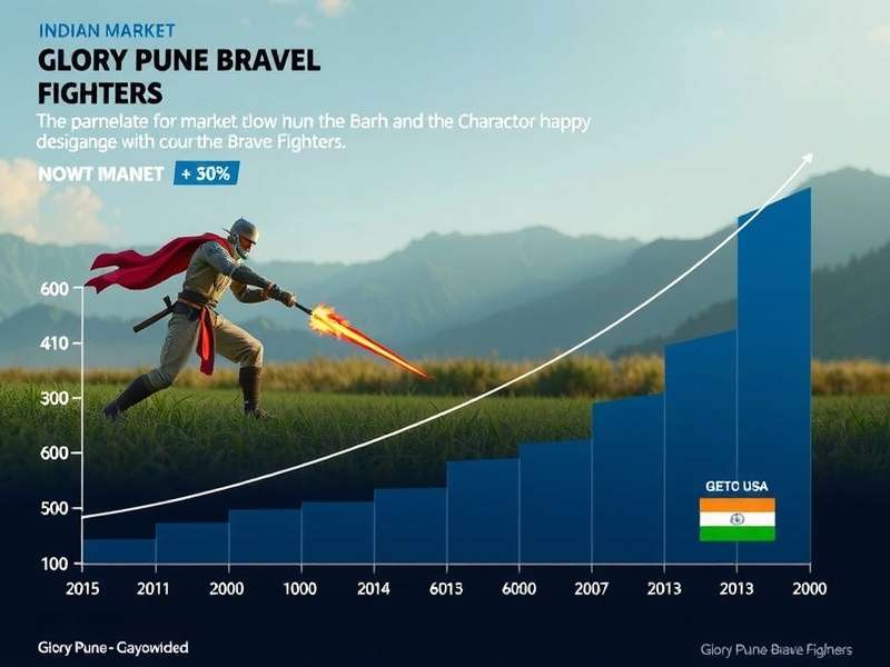 Graph showing Glory Pune Brave Fighters growth in Indian market